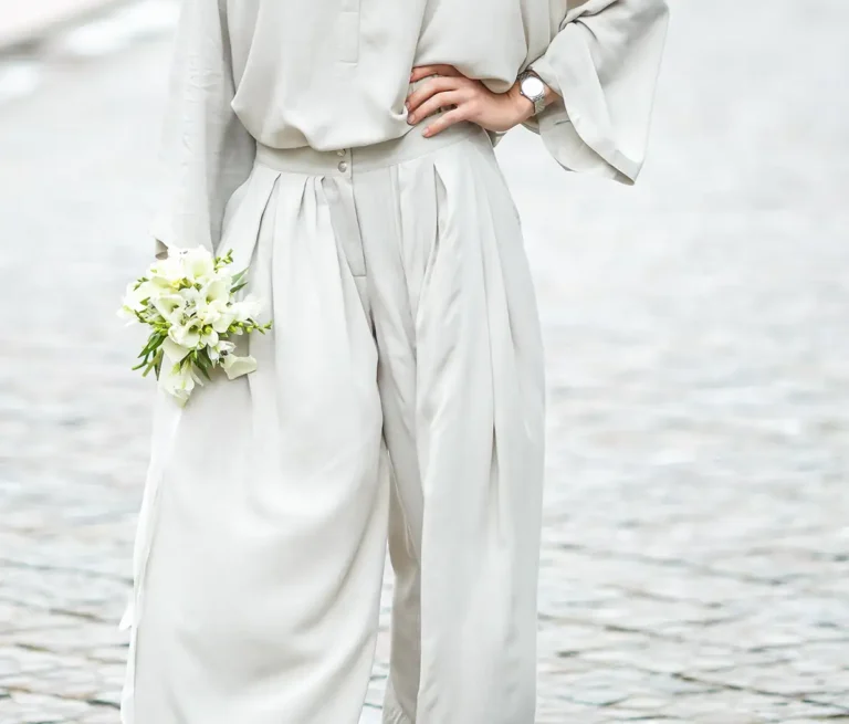 Ensemble pantalon tunique fluide pour mariage